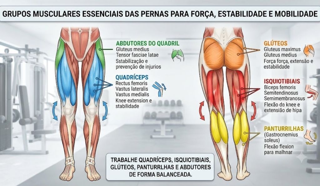 Músculos das pernas que precisam ser trabalhados Músculos das pernas que precisam ser trabalhados