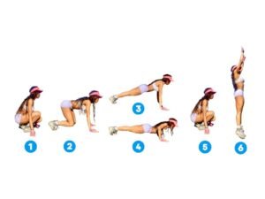 Burpees exercícios com peso do corpo
